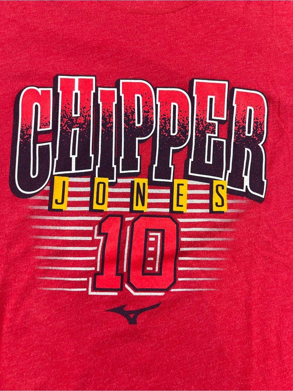 Mizuno Chipper Jones 10 Atlanta Braves Graphic Performance Tee - Picture 2 of 7